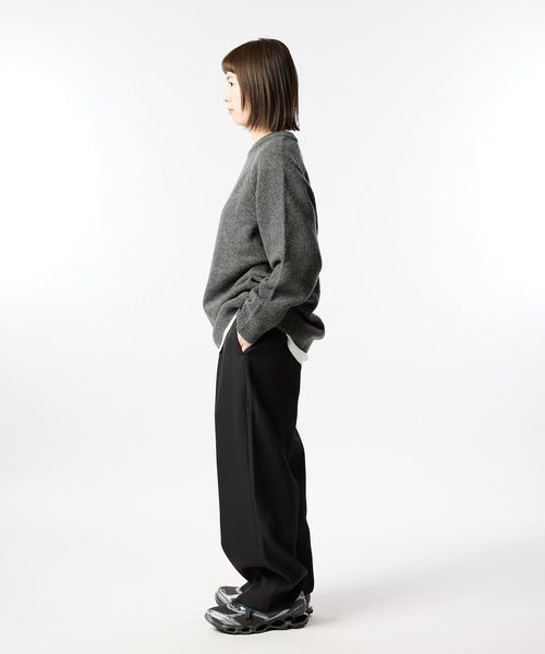 meltum(メルタム)の「WOOL CREWNECK KNIT(ニット/セーター・メンズ・ブラック/チャコールグレー・MEDIUM/LARGE)」の5枚目の写真