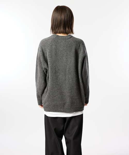 meltum(メルタム)の「WOOL CREWNECK KNIT(ニット/セーター・メンズ・ブラック/チャコールグレー・MEDIUM/LARGE)」の7枚目の写真