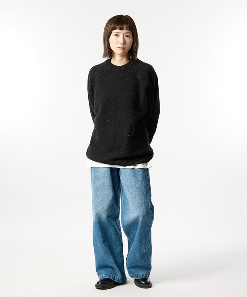 meltum(メルタム)の「WOOL CREWNECK KNIT(ニット/セーター・メンズ・ブラック/チャコールグレー・MEDIUM/LARGE)」の12枚目の写真