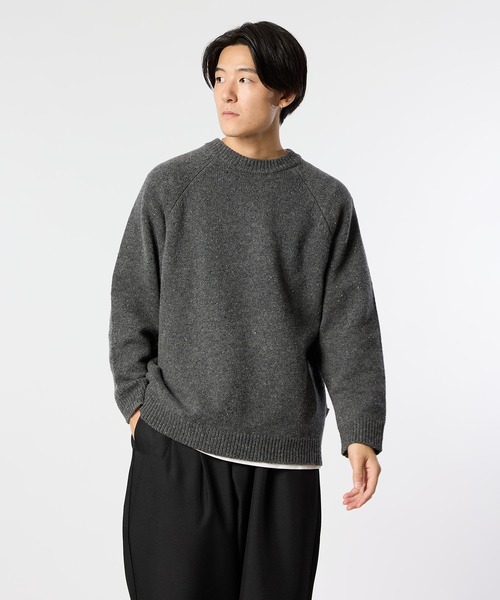 meltum(メルタム)の「WOOL CREWNECK KNIT(ニット/セーター・メンズ・ブラック/チャコールグレー・MEDIUM/LARGE)」の8枚目の写真