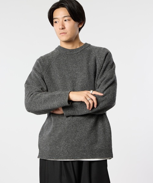 meltum(メルタム)の「WOOL CREWNECK KNIT(ニット/セーター・メンズ・ブラック/チャコールグレー・MEDIUM/LARGE)」の10枚目の写真