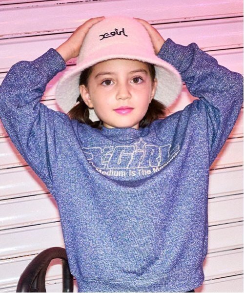 X-girl Stages（エックスガールステージス）の「ファーバケットハット（ハット・キッズ・ブラック/アイボリー・L(52-56cm)/M(48-52cm)）」の12枚目の写真