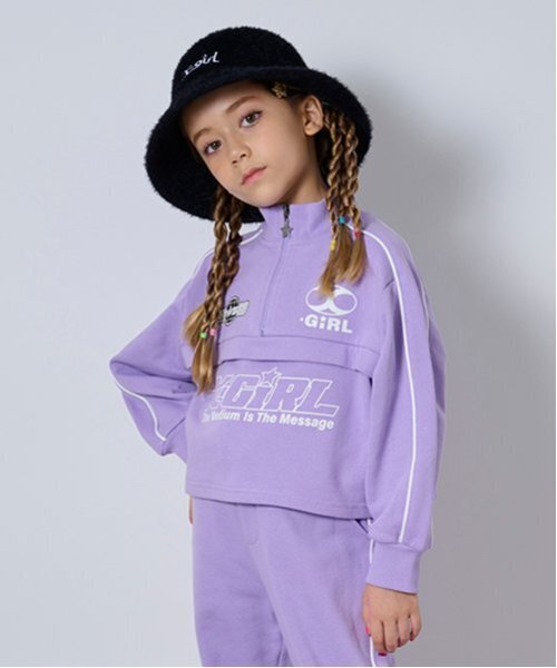 X-girl Stages（エックスガールステージス）の「ファーバケットハット（ハット・キッズ・ブラック/アイボリー・L(52-56cm)/M(48-52cm)）」の5枚目の写真