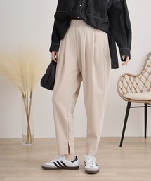 EGLANTINE（エグランティーヌ）の「EGLANTINE スリット入りタックパンツ（スラックス）」