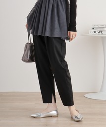 EGLANTINE（エグランティーヌ）の「EGLANTINE スリット入りタックパンツ（スラックス）」