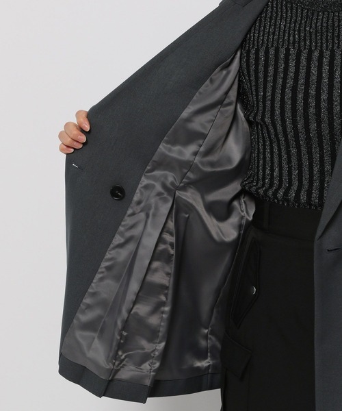 HARE（ハレ）の「タックプリーツメタルボタンジャケット(HARE)（テーラードジャケット・レディース・グレー/ブラック・FREE）」の11枚目の写真