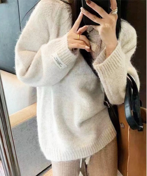 袖タグ付き ニットプルオーバー（ニット/セーター）｜by LEGNA