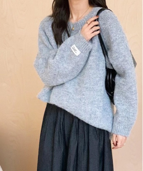 袖タグ付き ニットプルオーバー（ニット/セーター）｜by LEGNA