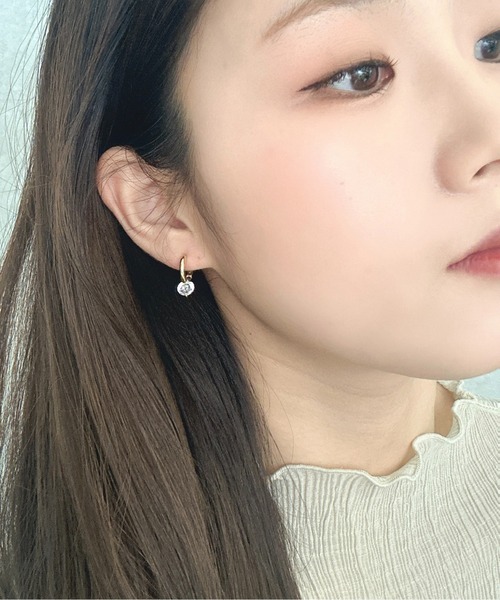 Burner(バーナー)の「【OKUOKU 0909】一粒CZジルコニア フープピアス 両耳用 oku-pierce-633575432954-6 N【RBTS】(ピアス(両耳用)・レディース・シルバー/ゴールド・FREE)」の14枚目の写真