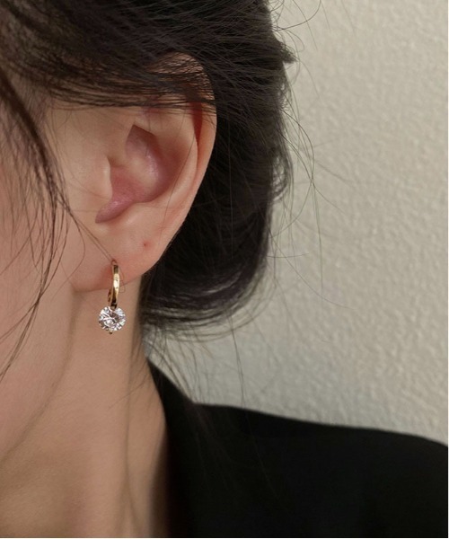 Burner(バーナー)の「【OKUOKU 0909】一粒CZジルコニア フープピアス 両耳用 oku-pierce-633575432954-6 N【RBTS】(ピアス(両耳用)・レディース・シルバー/ゴールド・FREE)」の16枚目の写真