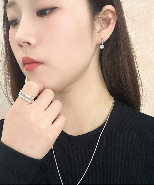 Burner(バーナー)の「【OKUOKU 0909】一粒CZジルコニア フープピアス 両耳用 oku-pierce-633575432954-6 N【RBTS】(ピアス(両耳用)・レディース・シルバー/ゴールド・FREE)」の10枚目の写真
