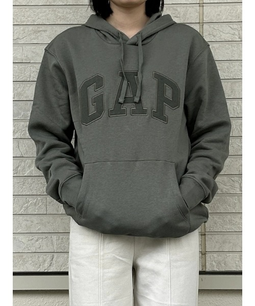 GAP ギャップ リラックスフィットGAPロゴ裏ボア ジップアップパーカー