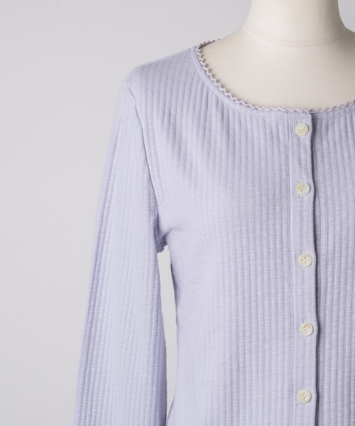 GIUNON（ジウノン）の「long sleeve lace cardigan / ロングスリーブレースカーディガン（カーディガン/ボレロ・レディース・ブラック/ピンク/ブルー/アイボリー・FREE）」の22枚目の写真