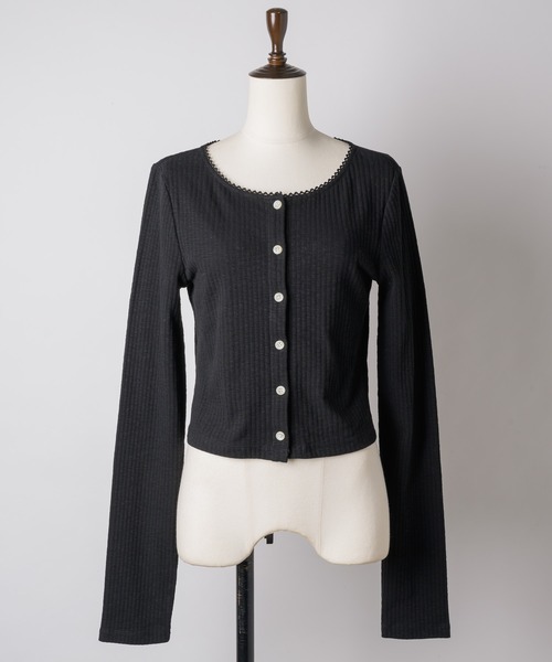 long sleeve lace cardigan / ロングスリーブレースカーディガン