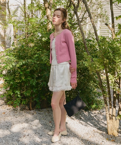 GIUNON（ジウノン）の「long sleeve lace cardigan / ロングスリーブレースカーディガン（カーディガン/ボレロ・レディース・ブラック/ピンク/ブルー/アイボリー・FREE）」の13枚目の写真