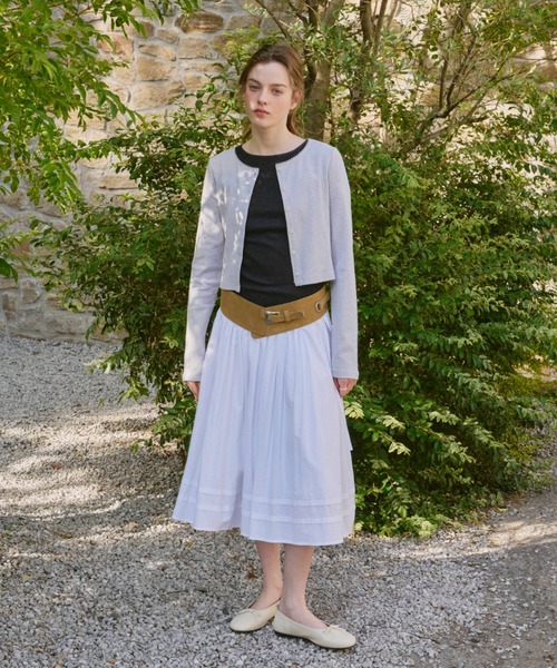 GIUNON（ジウノン）の「long sleeve lace cardigan / ロングスリーブレースカーディガン（カーディガン/ボレロ・レディース・ブラック/ピンク/ブルー/アイボリー・FREE）」の7枚目の写真