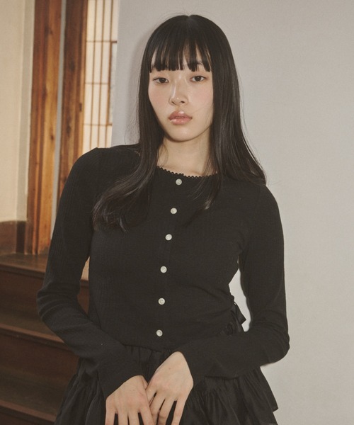 long sleeve lace cardigan / ロングスリーブレースカーディガン