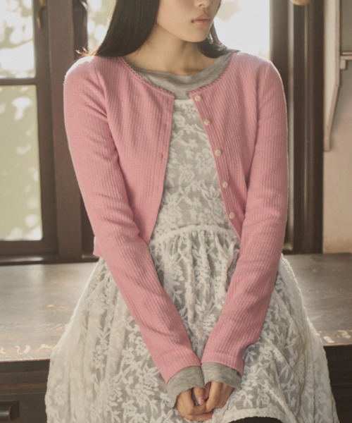 long sleeve lace cardigan / ロングスリーブレースカーディガン