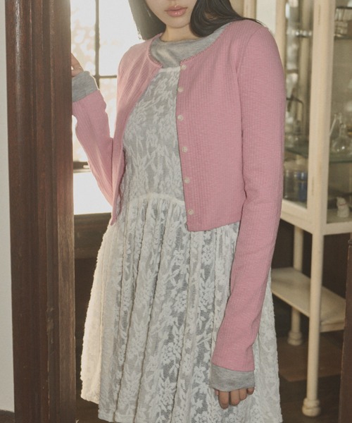 long sleeve lace cardigan / ロングスリーブレースカーディガン