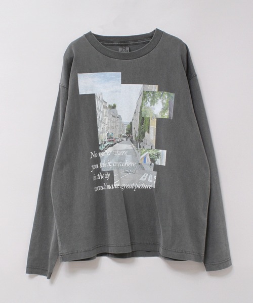 RNA-N(アールエヌエーエヌ)の「M2392 COLLAGE PHOTOプリントT(Tシャツ/カットソー・レディース・アイボリー/チャコール/オフホワイト・FREE)」の9枚目の写真