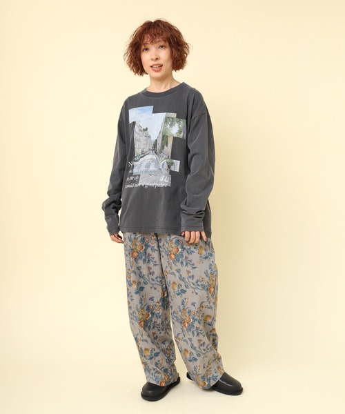 RNA-N(アールエヌエーエヌ)の「M2392 COLLAGE PHOTOプリントT(Tシャツ/カットソー・レディース・アイボリー/チャコール/オフホワイト・FREE)」の12枚目の写真