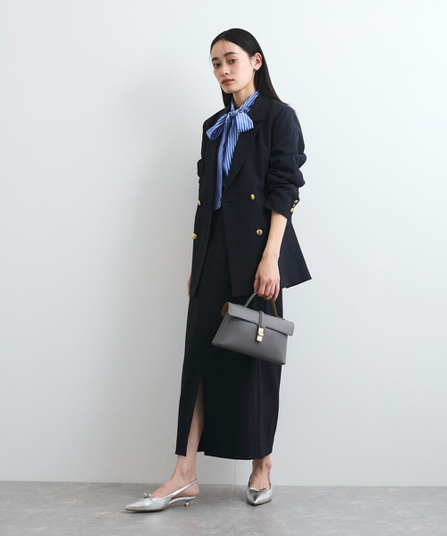 VIS（ビス）の「【美easy】コンフォートツイルウエストデザインIラインスカート【洗える/防シワ/UVケア】（スカート・レディース・ネイビー/ベージュ系その他/グレー系その他・M/L/SS/S）」の16枚目の写真