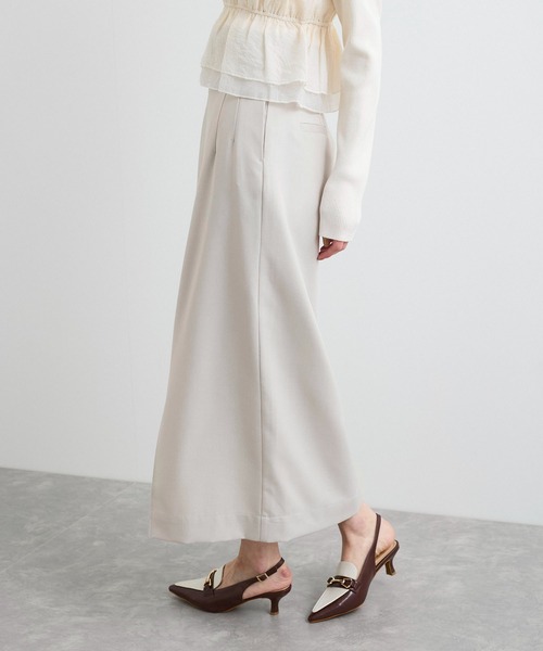 VIS（ビス）の「【美easy】コンフォートツイルウエストデザインIラインスカート【洗える/防シワ/UVケア】（スカート・レディース・ネイビー/ベージュ系その他/グレー系その他・M/L/SS/S）」の20枚目の写真