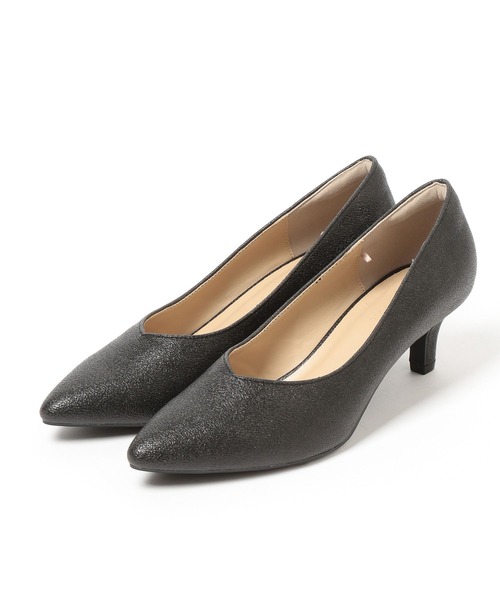 GLOBAL WORK（グローバルワーク）の「らくっション撥水ヒールパンプス/253018（パンプス・レディース・シルバー/グレー/その他/アイボリー/ブラック系その他/ベージュ/ホワイト系その他3/ブラック系9・24cm/22.5cm/23.5cm/24.5cm/23cm/25cm）」の4枚目の写真