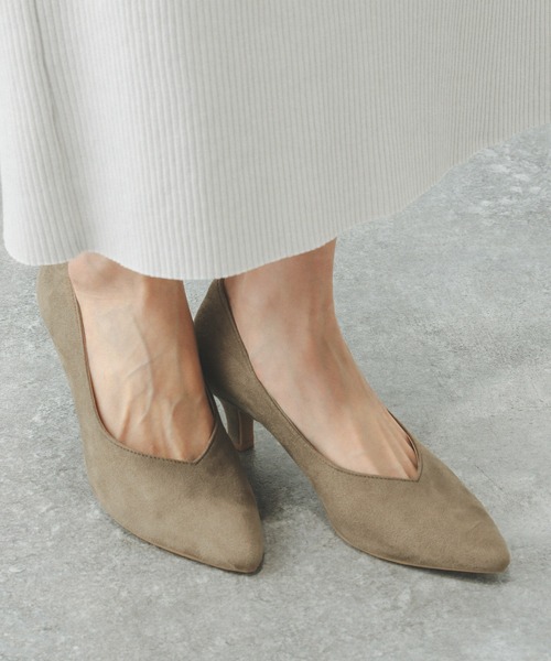 GLOBAL WORK（グローバルワーク）の「らくっション撥水ヒールパンプス/253018（パンプス・レディース・シルバー/グレー/その他/アイボリー/ブラック系その他/ベージュ/ホワイト系その他3/ブラック系9・24cm/22.5cm/23.5cm/24.5cm/23cm/25cm）」の5枚目の写真