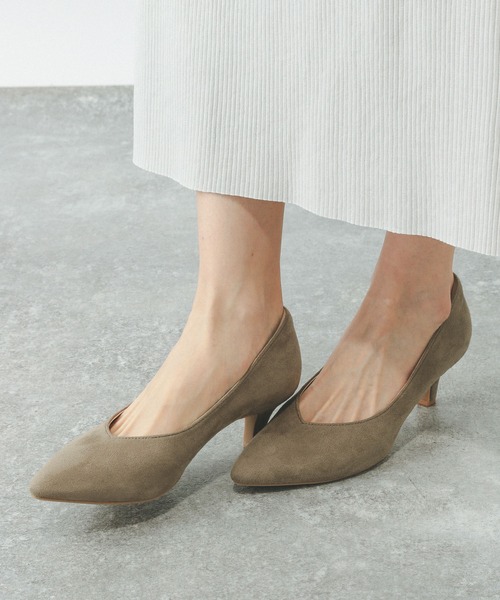 GLOBAL WORK（グローバルワーク）の「らくっション撥水ヒールパンプス/253018（パンプス・レディース・シルバー/グレー/その他/アイボリー/ブラック系その他/ベージュ/ホワイト系その他3/ブラック系9・24cm/22.5cm/23.5cm/24.5cm/23cm/25cm）」の9枚目の写真