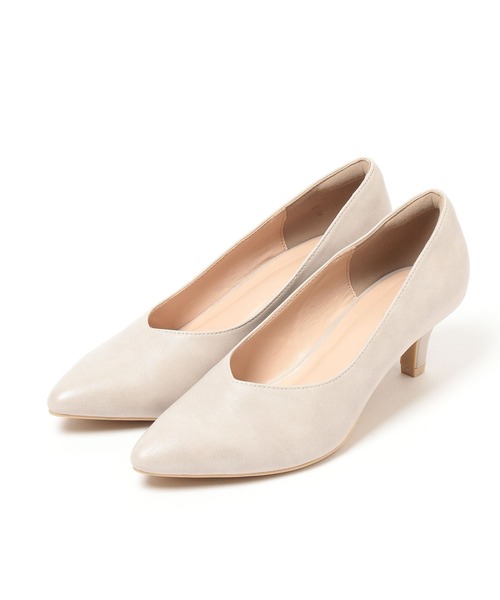 GLOBAL WORK（グローバルワーク）の「らくっション撥水ヒールパンプス/253018（パンプス・レディース・シルバー/グレー/その他/アイボリー/ブラック系その他/ベージュ/ホワイト系その他3/ブラック系9・24cm/22.5cm/23.5cm/24.5cm/23cm/25cm）」の21枚目の写真