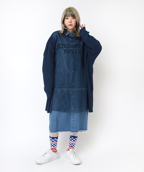 RNA（アールエヌエー）の「E5078 チェッカーボーダーソックス（ソックス/靴下・レディース・ホワイト×レッド/ホワイト×ブルー/ブラック×グリーン・FREE）」の15枚目の写真