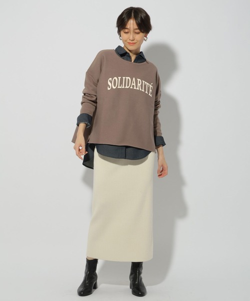 Elura（エルーラ）の「ダブルフェイスボートニット/286649（ニット/セーター・レディース・ネイビー/ライトグレー/ホワイト/ブラック/ブラウン系その他・MEDIUM/LARGE）」の12枚目の写真