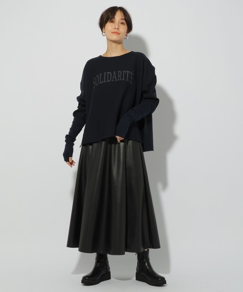 Elura（エルーラ）の「ダブルフェイスボートニット/286649（ニット/セーター・レディース・ネイビー/ライトグレー/ホワイト/ブラック/ブラウン系その他・MEDIUM/LARGE）」の13枚目の写真