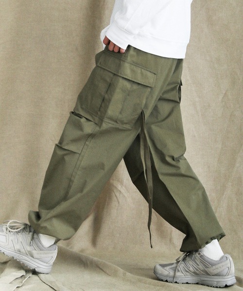 VERON(ヴァロン)の「コットンナイロン高密度ツイルM-65 US ARMYカーゴイージーパンツ(カーゴパンツ・メンズ・カーキ・M/L/S)」の4枚目の写真