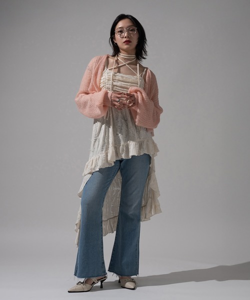 apres jour mignon（アプレジュールミニョン）の「ドロストフリルキャミチュニック【ZOZOTOWN限定アイテム】（チュニック・レディース・チャコールグレー/アイボリー/ブラウン系その他/ブラック系その他/ダークブラウン・X-LARGE/フリー）」の16枚目の写真