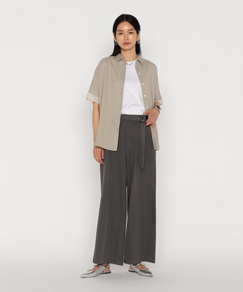 Gabardine K.T(ギャバジンケーティー)の「ハイテンションポンチ タックワイドパンツ(その他パンツ・レディース・ブラック/グレー/ネイビー/ライトグレー・7号/9号)」の6枚目の写真