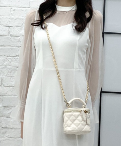 Teem Store(チームストア)の「シースルー チュール切り替えマーメイドドレス(ワンピース・レディース・ブラック/ホワイト・F)」の12枚目の写真