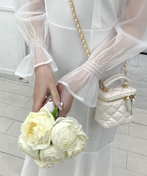 Teem Store(チームストア)の「シースルー チュール切り替えマーメイドドレス(ワンピース・レディース・ブラック/ホワイト・F)」の14枚目の写真