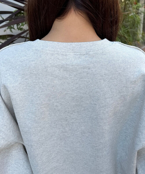 CIAOPANIC(チャオパニック)の「カレッジロゴスーパーBIGスウェット(Tシャツ/カットソー・レディース・グレー/オフホワイト/ピンク・ONE SIZE)」の16枚目の写真