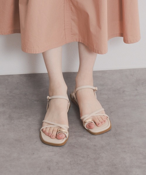 NICAL（ニカル）の「【本革】【NICAL】ナローストラップサムリングサンダル/554210（サンダル・レディース・アイボリー/ブラック/ブルー/ブラウン・X-LARGE/LARGE/MEDIUM/SMALL）」の7枚目の写真