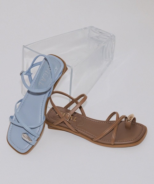 NICAL（ニカル）の「【本革】【NICAL】ナローストラップサムリングサンダル/554210（サンダル・レディース・アイボリー/ブラック/ブルー/ブラウン・X-LARGE/LARGE/MEDIUM/SMALL）」の5枚目の写真