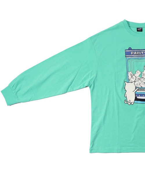 Tシャツ ScoLar Parity スカラー パリティ 352128 パリティのネコとモンスター「くいしんぼう」Tシャツ カジュアル 原宿系 個性的 ユニセックス ポイント ScoLar Parity Tシャツ スカラー パリティ 352128 パリティの