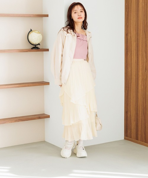 mysty woman（ミスティウーマン）の「バルーンオフショルプルオーバー  319795（Tシャツ/カットソー・レディース・ピンク/ブラック/オフホワイト・FREE）」の15枚目の写真