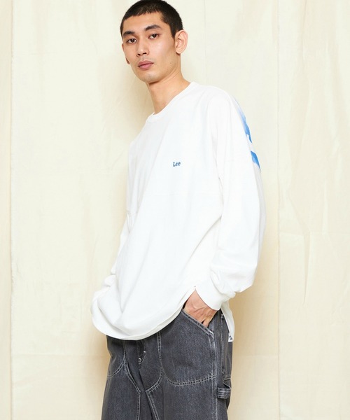 Lee（リー）の「Lee/リー RIDERS バックグラフィティースプレー バックプリント長袖Tシャツ（Tシャツ/カットソー・メンズ・サックスブルー/ブラック/ホワイト・SMALL/MEDIUM/LARGE/X-LARGE）」の21枚目の写真