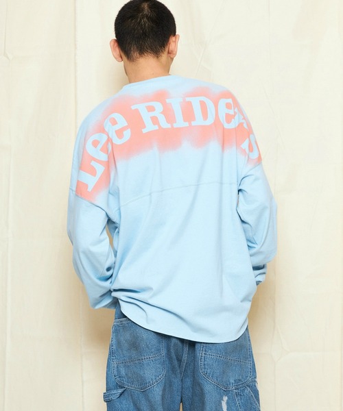 Lee（リー）の「Lee/リー RIDERS バックグラフィティースプレー バックプリント長袖Tシャツ（Tシャツ/カットソー・メンズ・サックスブルー/ブラック/ホワイト・SMALL/MEDIUM/LARGE/X-LARGE）」の9枚目の写真