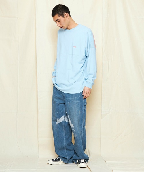Lee（リー）の「Lee/リー RIDERS バックグラフィティースプレー バックプリント長袖Tシャツ（Tシャツ/カットソー・メンズ・サックスブルー/ブラック/ホワイト・SMALL/MEDIUM/LARGE/X-LARGE）」の17枚目の写真