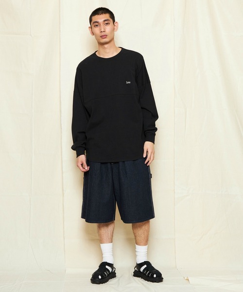 Lee（リー）の「Lee/リー RIDERS バックグラフィティースプレー バックプリント長袖Tシャツ（Tシャツ/カットソー・メンズ・サックスブルー/ブラック/ホワイト・SMALL/MEDIUM/LARGE/X-LARGE）」の4枚目の写真