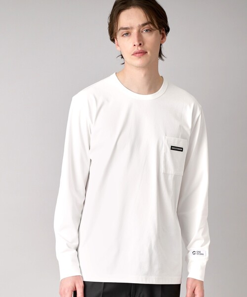 DRESSTERIOR(ドレステリア)の「【クイックドライ】ONE OCEAN サステナブルロンT(Tシャツ/カットソー・メンズ・ホワイト/グレー/ブラック・90/91/92)」の1枚目の写真