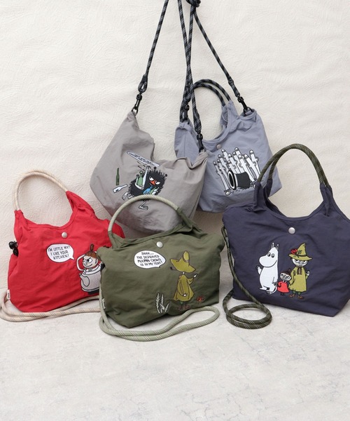 MOOMIN(ムーミン)の「MOOMIN ムーミン 撥水ナイロン 2WAYショルダー ミニトートバッグ(トートバッグ・レディース・カーキ/レッド/ブルー/グレー/ネイビー・FREE)」の16枚目の写真